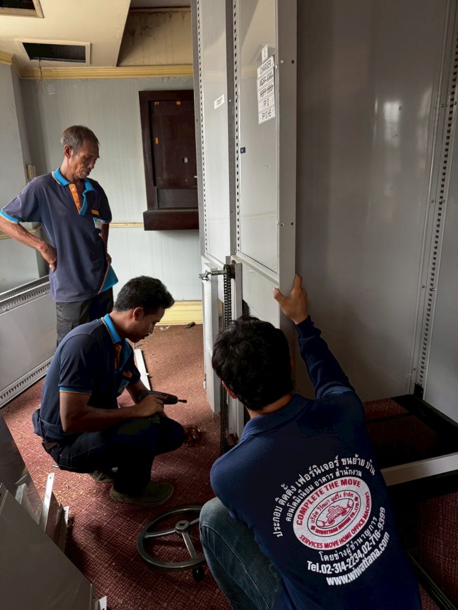 ผลงานรื้อถอน ขนย้าย ติดตั้งตู้ราวเลื่อน 9